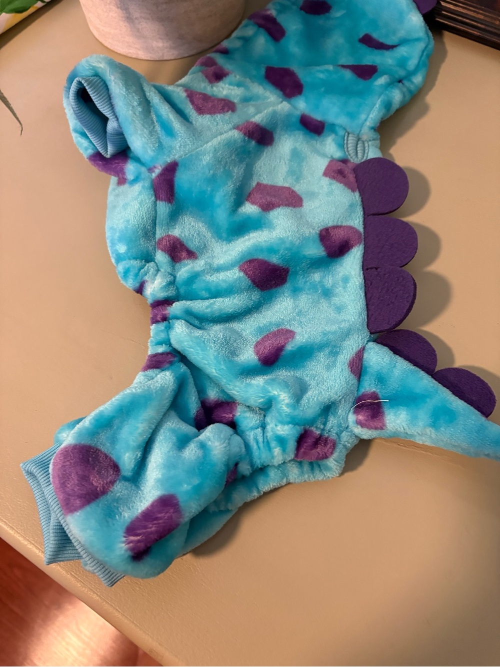 Disney Blue & Purple Plush Dinosaur Monster Hoodie Costume - Picture 3 of 6